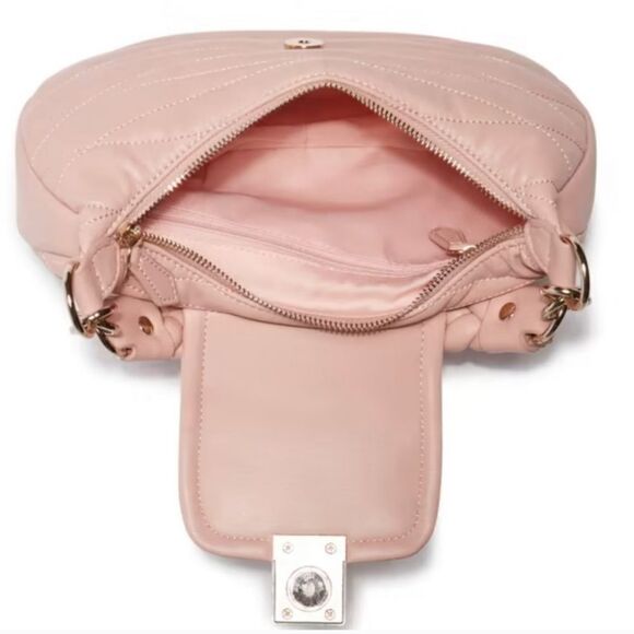GUESS Lily Quilted Shoulder Bag • Blush Pink • New • Sold Out - Picture 6 of 9